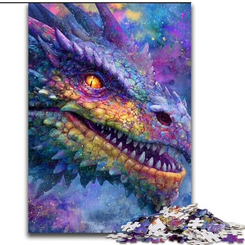 Puzzles für Teenager, 1000-teiliges Puzzle Psychedelic Dragon, Familienunterhaltungsspielzeug ganze Familie ab 14 Jahren (Größe 50x75cm) von LiJianXXE