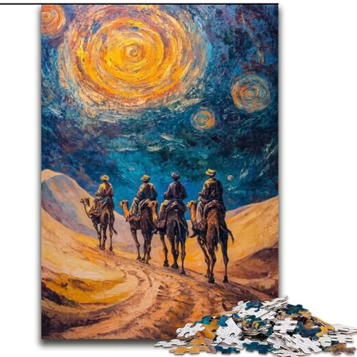 Puzzles für Teenager, 1000-teiliges Puzzle Wüstenlandschaft, Familienunterhaltungsspielzeug ganze Familie ab 14 Jahren (Größe 50x75cm) von LiJianXXE