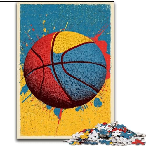 Puzzles für Teenager, Basketballsport, Familienspiel, Stressabbau, schwierige Herausforderung, stärkt die Liebe zwischen Paaren (Größe 50x75cm) von LiJianXXE
