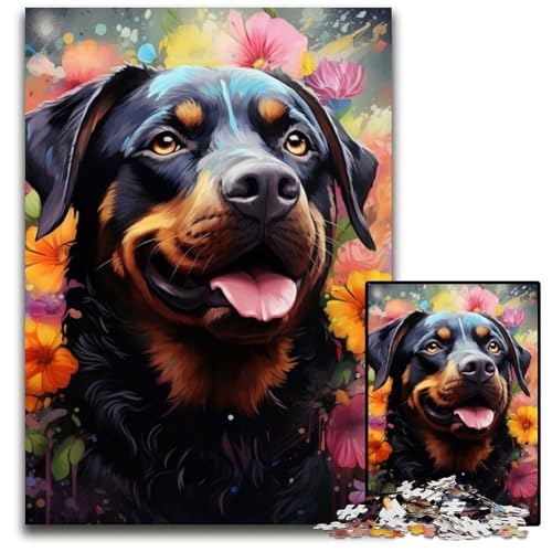 Rottweiler-Puzzle 1000 Teile für Erwachsene, Kartonpuzzle, anspruchsvolles Denkspiel für Teenager, unterhaltsames interaktives Spiel für die ganze Familie, 26x38cm/10,23x14,96 Zoll Rottweiler-Puzzle 1000 Teile für Erwachsene, Kartonpuzzle, anspruchsvolles Denkspiel für Teenager, unterhaltsames interaktives Spiel für die ganze Familie, 26x38cm/10,23x14,96 Zoll von LiJianXXE
