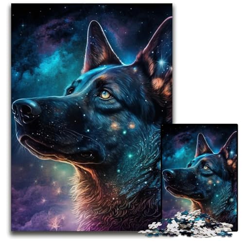 Schäferhund-Puzzle für Erwachsene, 1000 Teile, unmögliches Puzzle für Erwachsene, ideales DIY-Dekor und Denksportgeschenk, 26x38cm/10,23x14,96 Zoll Schäferhund-Puzzle für Erwachsene, 1000 Teile, unmögliches Puzzle für Erwachsene, ideales DIY-Dekor und Denksportgeschenk, 26x38cm/10,23x14,96 Zoll von LiJianXXE