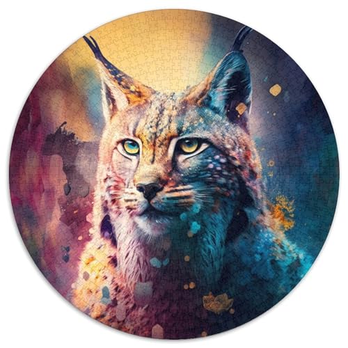 Spirit Lynx 1000-teiliges Puzzle, 1000-teiliges rundes Puzzle, anspruchsvolles Denkspiel – entspannendes Spielzeug für Teenager, 67,5 x 67,5 cm Spirit Lynx 1000-teiliges Puzzle, 1000-teiliges rundes Puzzle, anspruchsvolles Denkspiel – entspannendes Spielzeug für Teenager, 67,5 x 67,5 cm von LiJianXXE