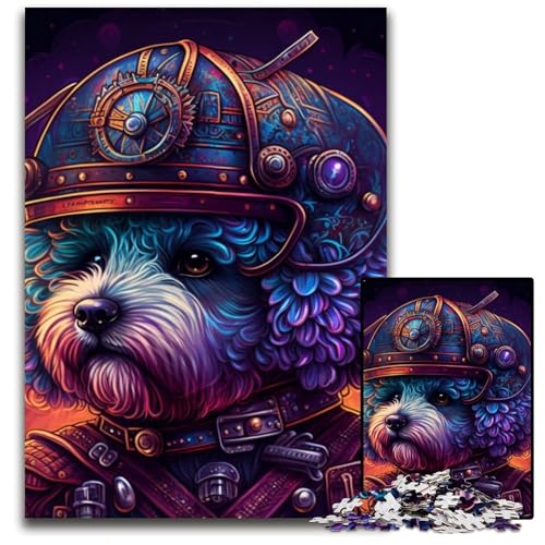 Steampunk-Bichon-Frise-Puzzle 1000 Teile für Erwachsene, Holzpuzzle, anspruchsvolles Denkspiel für Teenager, unterhaltsames interaktives Spiel für die ganze Familie, 50x75cm/19,68x29,52 Zoll Steampunk-Bichon-Frise-Puzzle 1000 Teile für Erwachsene, Holzpuzzle, anspruchsvolles Denkspiel für Teenager, unterhaltsames interaktives Spiel für die ganze Familie, 50x75cm/19,68x29,52 Zoll von LiJianXXE