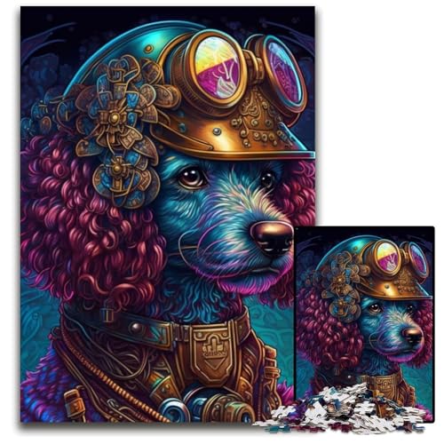 Steampunk-Pudel, 1000-teiliges Puzzle für Erwachsene, Kartonpuzzle für Erwachsene, pädagogisches Denkspiel, künstlerische Heim- und Bürodekoration, ab 14 Jahren, 26x38cm/10,23x14,96 Zoll Steampunk-Pudel, 1000-teiliges Puzzle für Erwachsene, Kartonpuzzle für Erwachsene, pädagogisches Denkspiel, künstlerische Heim- und Bürodekoration, ab 14 Jahren, 26x38cm/10,23x14,96 Zoll von LiJianXXE