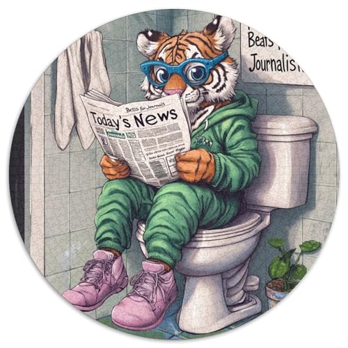 Tiger Go Toiletten-Puzzle für Erwachsene, 1000 Teile, rundes Puzzle, farbenfrohe Heimdekoration und interaktives Familienspiel, 67,5 x 67,5 cm Tiger Go Toiletten-Puzzle für Erwachsene, 1000 Teile, rundes Puzzle, farbenfrohe Heimdekoration und interaktives Familienspiel, 67,5 x 67,5 cm von LiJianXXE