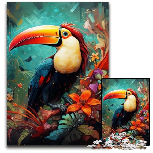Tukan-Puzzle für Erwachsene, 1000-teiliges Kartonpuzzle, schwieriges Denkspiel für Jugendliche, 26x38cm/10,23x14,96 Zoll Tukan-Puzzle für Erwachsene, 1000-teiliges Kartonpuzzle, schwieriges Denkspiel für Jugendliche, 26x38cm/10,23x14,96 Zoll von LiJianXXE