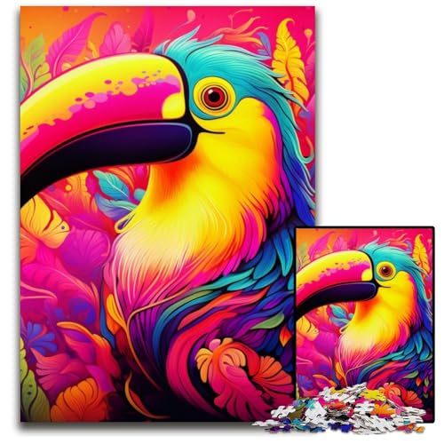 Tukan-Puzzle mit 1000 Teilen, unmögliche Puzzles für Erwachsene, entspannende Unterhaltung, Heimdekoration, 26x38cm/10,23x14,96 Zoll Tukan-Puzzle mit 1000 Teilen, unmögliche Puzzles für Erwachsene, entspannende Unterhaltung, Heimdekoration, 26x38cm/10,23x14,96 Zoll von LiJianXXE