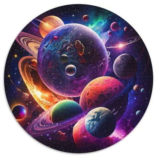 Universum-Planeten-Puzzle 1000 Teile für Erwachsene, rundes Puzzle 1000 Teile für Erwachsene, Denksportaufgabe, Spiel für Erwachsene, interaktive Familienaktivität, 67,5 x 67,5 cm Universum-Planeten-Puzzle 1000 Teile für Erwachsene, rundes Puzzle 1000 Teile für Erwachsene, Denksportaufgabe, Spiel für Erwachsene, interaktive Familienaktivität, 67,5 x 67,5 cm von LiJianXXE