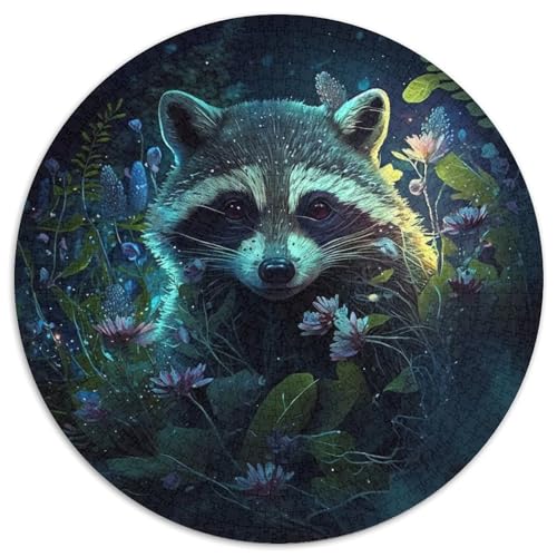 Waschbär-Puzzle mit 1000 Teilen, rund, 1000 Teile, anspruchsvolles Denkspiel – entspannendes Spielzeug für Teenager, 67,5 x 67,5 cm Waschbär-Puzzle mit 1000 Teilen, rund, 1000 Teile, anspruchsvolles Denkspiel – entspannendes Spielzeug für Teenager, 67,5 x 67,5 cm von LiJianXXE