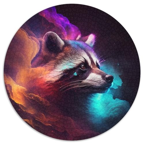 Waschbärnebel-Puzzle für Erwachsene, 1000 Teile, runde Puzzles für Erwachsene, perfektes DIY-Kunstdekor oder Geburtstagsgeschenk, 67,5 x 67,5 cm Waschbärnebel-Puzzle für Erwachsene, 1000 Teile, runde Puzzles für Erwachsene, perfektes DIY-Kunstdekor oder Geburtstagsgeschenk, 67,5 x 67,5 cm von LiJianXXE