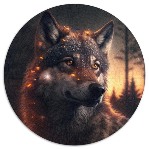 Wolf-Puzzle 1000 Teile für Erwachsene, Papppuzzle, anspruchsvolles Denkspiel, Familienaktivität, Heimdekoration, 67,5 x 67,5 cm von LiJianXXE