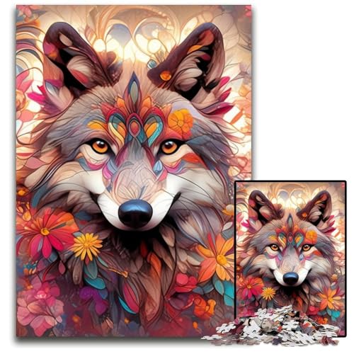 Wolf-Puzzles für Erwachsene, 1000 Holzpuzzles, interaktives Familienspiel, Denksportaufgabe, Lernspielzeug, 50x75cm/19,68x29,52 Zoll Wolf-Puzzles für Erwachsene, 1000 Holzpuzzles, interaktives Familienspiel, Denksportaufgabe, Lernspielzeug, 50x75cm/19,68x29,52 Zoll von LiJianXXE