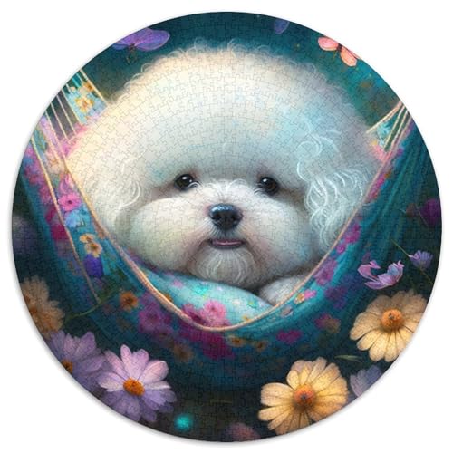 Wunderschönes Bichon Frise-Puzzle 1000 Teile für Erwachsene, rundes Puzzle 1000 Teile für Erwachsene, Denksportaufgabe, Spiel für Erwachsene, interaktive Familienaktivität, 67,5 x 67,5 cm Wunderschönes Bichon Frise-Puzzle 1000 Teile für Erwachsene, rundes Puzzle 1000 Teile für Erwachsene, Denksportaufgabe, Spiel für Erwachsene, interaktive Familienaktivität, 67,5 x 67,5 cm von LiJianXXE