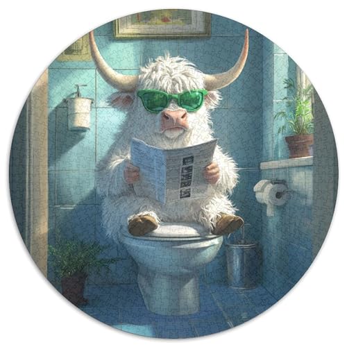 Yak Go Toiletten-Puzzle für Erwachsene, 1000 Teile, runde Puzzles für Erwachsene, perfektes DIY-Kunstdekor oder Geburtstagsgeschenk, 67,5 x 67,5 cm Yak Go Toiletten-Puzzle für Erwachsene, 1000 Teile, runde Puzzles für Erwachsene, perfektes DIY-Kunstdekor oder Geburtstagsgeschenk, 67,5 x 67,5 cm von LiJianXXE