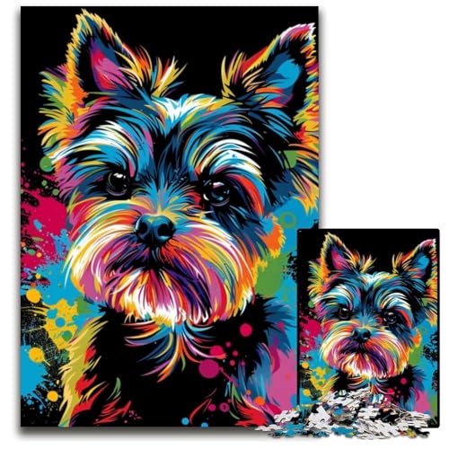 Yorkshire Terrier Puzzle für Erwachsene, 1000-teiliges Puzzle, Familienaktivität, Denksportaufgabe, Heimdekoration, 26x38cm/10,23x14,96 Zoll Yorkshire Terrier Puzzle für Erwachsene, 1000-teiliges Puzzle, Familienaktivität, Denksportaufgabe, Heimdekoration, 26x38cm/10,23x14,96 Zoll von LiJianXXE