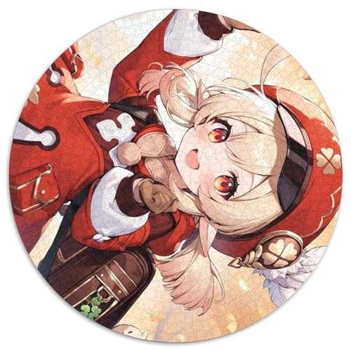 1000-teiliges Puzzle, Genshin Impact, 1000-teiliges rundes Puzzle für Erwachsene, Weihnachten, Halloween, Ostern, Neujahr, 67,5 x 67,5 cm von LiJianXXL