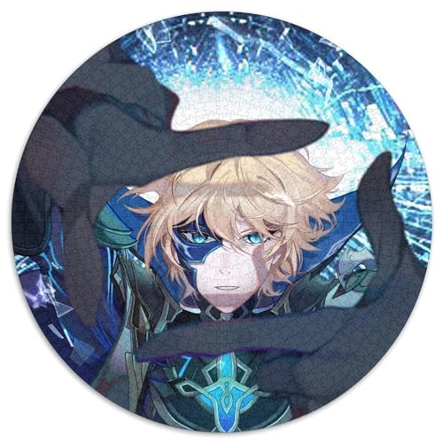 1000-teiliges Puzzle, Genshin Impact, Dainsleif, 1000-teiliges rundes Puzzle für Erwachsene, Weihnachten, Halloween, Ostern, Neujahr, 67,5 x 67,5 cm von LiJianXXL