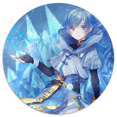 1000-teiliges Puzzle, Genshin Impact Chongyun, 1000-teiliges rundes Puzzle für Erwachsene, Weihnachten, Halloween, Ostern, Neujahr, 67,5 x 67,5 cm von LiJianXXL