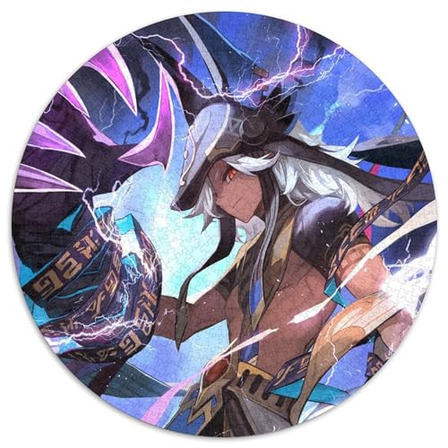 1000-teiliges Puzzle, Genshin Impact Cyno, 1000-teiliges rundes Puzzle für Erwachsene, Weihnachten, Halloween, Ostern, Neujahr, 67,5 x 67,5 cm von LiJianXXL
