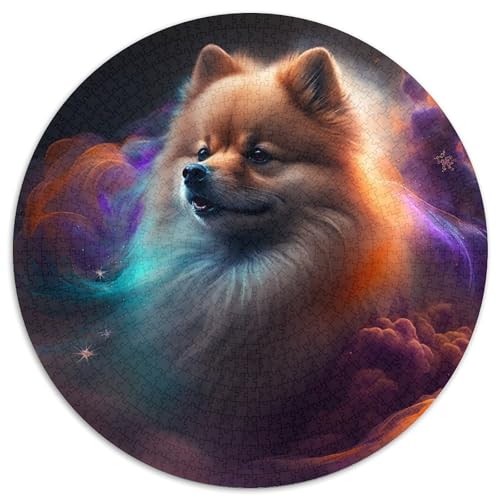 1000-teiliges Puzzle, Pommerscher Nebel, 1000-teiliges rundes Puzzle für Erwachsene, Weihnachten, Halloween, Ostern, Neujahr, 67,5 x 67,5 cm von LiJianXXL