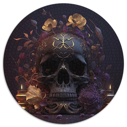 1000-teiliges Puzzle, schöner Totenkopf, rund, 1000 Teile, für Erwachsene, interaktives Familienspiel, Denksportaufgabe, Lernspielzeug, 67,5 x 67,5 cm 1000-teiliges Puzzle, schöner Totenkopf, rund, 1000 Teile, für Erwachsene, interaktives Familienspiel, Denksportaufgabe, Lernspielzeug, 67,5 x 67,5 cm von LiJianXXL