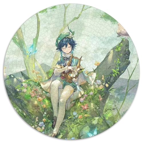 1000-teiliges Puzzle Genshin Impact, 1000-teiliges, rundes Puzzle für Erwachsene, für Heimdekoration, Gehirntraining, 67,5 x 67,5 cm 1000-teiliges Puzzle Genshin Impact, 1000-teiliges, rundes Puzzle für Erwachsene, für Heimdekoration, Gehirntraining, 67,5 x 67,5 cm von LiJianXXL