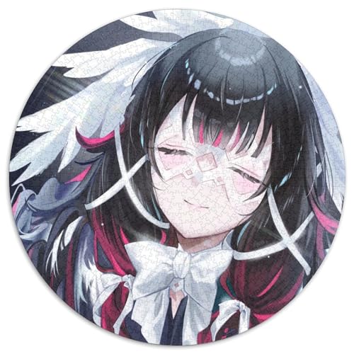 1000-teiliges Puzzle Genshin Impact Columbiana, rundes Puzzle 1000 Teile für Erwachsene, interaktives Familienspiel, Denksportaufgabe, Lernspielzeug, 67,5 x 67,5 cm von LiJianXXL