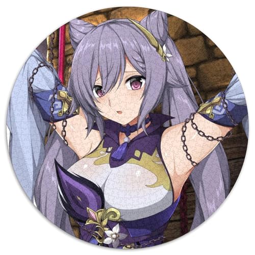 1000-teiliges Puzzle Genshin Impact Keqing, runde Puzzles mit 1000 Teilen für Erwachsene, kompliziertes Design für Teenager, DIY-Dekor und gehirnfördernder Spaß, 67,5 x 67,5 cm 1000-teiliges Puzzle Genshin Impact Keqing, runde Puzzles mit 1000 Teilen für Erwachsene, kompliziertes Design für Teenager, DIY-Dekor und gehirnfördernder Spaß, 67,5 x 67,5 cm von LiJianXXL