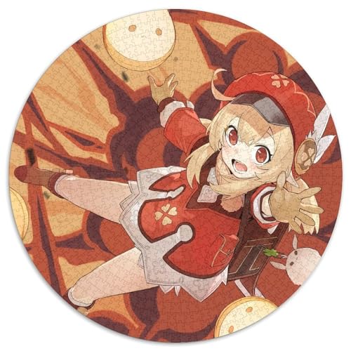 1000-teiliges Puzzle Genshin Impact Klee, rundes Puzzle 1000 Teile für Erwachsene, interaktives Familienspiel, Denksportaufgabe, Lernspielzeug, 67,5 x 67,5 cm 1000-teiliges Puzzle Genshin Impact Klee, rundes Puzzle 1000 Teile für Erwachsene, interaktives Familienspiel, Denksportaufgabe, Lernspielzeug, 67,5 x 67,5 cm von LiJianXXL