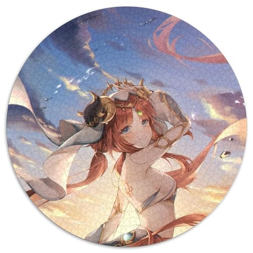 1000-teiliges Puzzle Genshin Impact Nilou, rundes Puzzle 1000 Teile für Erwachsene, interaktives Familienspiel, Gehirnherausforderung, Lernspielzeug, 67,5 x 67,5 cm 1000-teiliges Puzzle Genshin Impact Nilou, rundes Puzzle 1000 Teile für Erwachsene, interaktives Familienspiel, Gehirnherausforderung, Lernspielzeug, 67,5 x 67,5 cm von LiJianXXL