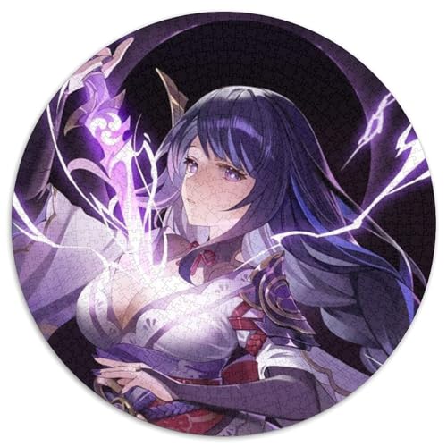 1000-teiliges Puzzle Genshin Impact Raiden Shogun, rundes Puzzle 1000 Teile für Erwachsene, interaktives Familienspiel, Denksportaufgabe, Lernspielzeug, 67,5 x 67,5 cm 1000-teiliges Puzzle Genshin Impact Raiden Shogun, rundes Puzzle 1000 Teile für Erwachsene, interaktives Familienspiel, Denksportaufgabe, Lernspielzeug, 67,5 x 67,5 cm von LiJianXXL