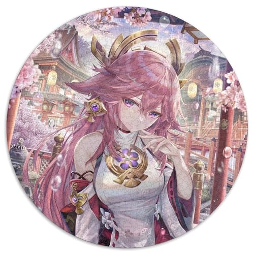 1000-teiliges Puzzle-Geschenk Genshin Impact Yae Miko, rundes Puzzle, 1000 Teile, DIY-Kunstdekor, 67,5 x 67,5 cm 1000-teiliges Puzzle-Geschenk Genshin Impact Yae Miko, rundes Puzzle, 1000 Teile, DIY-Kunstdekor, 67,5 x 67,5 cm von LiJianXXL
