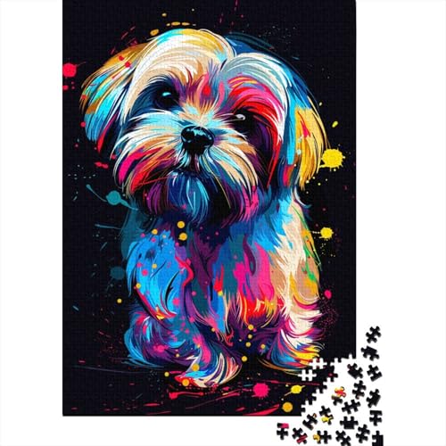 1000-teiliges Puzzle Malteser-Hund Art Quadratische Puzzles für Erwachsene und Kinder Holzpuzzles Familienaktivität Größe: 75x50 cm 1000-teiliges Puzzle Malteser-Hund Art Quadratische Puzzles für Erwachsene und Kinder Holzpuzzles Familienaktivität Größe: 75x50 cm von LiJianXXL