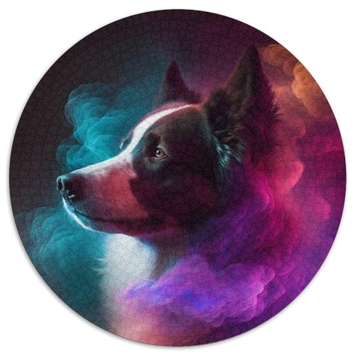 1000-teiliges Puzzle für Erwachsene, Border Collie Nebula, runde Puzzles für 1000-teiliges Denkspiel, interaktives Familienspiel, geeignet für Kinder ab 14 Jahren, 67,5 x 67,5 cm 1000-teiliges Puzzle für Erwachsene, Border Collie Nebula, runde Puzzles für 1000-teiliges Denkspiel, interaktives Familienspiel, geeignet für Kinder ab 14 Jahren, 67,5 x 67,5 cm von LiJianXXL