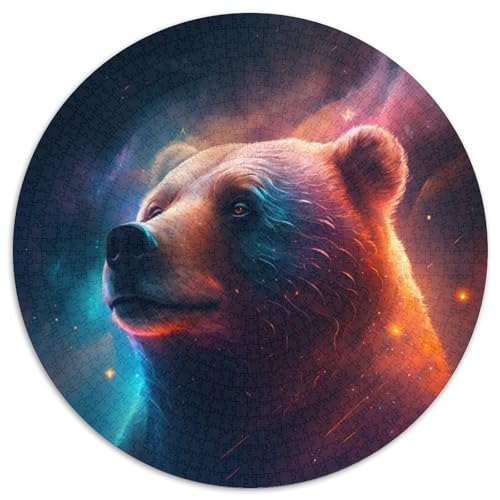 1000-teiliges Puzzle für Erwachsene, Braunbär, runde Puzzles für 1000-teiliges Denkspiel, interaktives Familienspiel, geeignet für Kinder ab 14 Jahren, 67,5 x 67,5 cm 1000-teiliges Puzzle für Erwachsene, Braunbär, runde Puzzles für 1000-teiliges Denkspiel, interaktives Familienspiel, geeignet für Kinder ab 14 Jahren, 67,5 x 67,5 cm von LiJianXXL