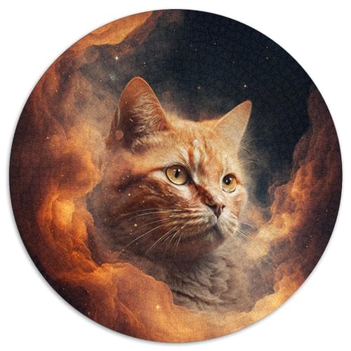 1000-teiliges Puzzle für Erwachsene, Fantasie-Katze, runde Puzzles 1000 Teile für Erwachsene, Geschenk für Männer und Frauen, Alltag und besondere Anlässe, 67,5 x 67,5 cm 1000-teiliges Puzzle für Erwachsene, Fantasie-Katze, runde Puzzles 1000 Teile für Erwachsene, Geschenk für Männer und Frauen, Alltag und besondere Anlässe, 67,5 x 67,5 cm von LiJianXXL