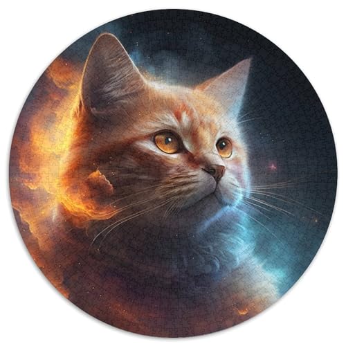 1000-teiliges Puzzle für Erwachsene, Fantasy-Katze, runde Puzzles für 1000-teiliges Denkspiel, interaktives Familienspiel, geeignet für Kinder ab 14 Jahren, 67,5 x 67,5 cm 1000-teiliges Puzzle für Erwachsene, Fantasy-Katze, runde Puzzles für 1000-teiliges Denkspiel, interaktives Familienspiel, geeignet für Kinder ab 14 Jahren, 67,5 x 67,5 cm von LiJianXXL