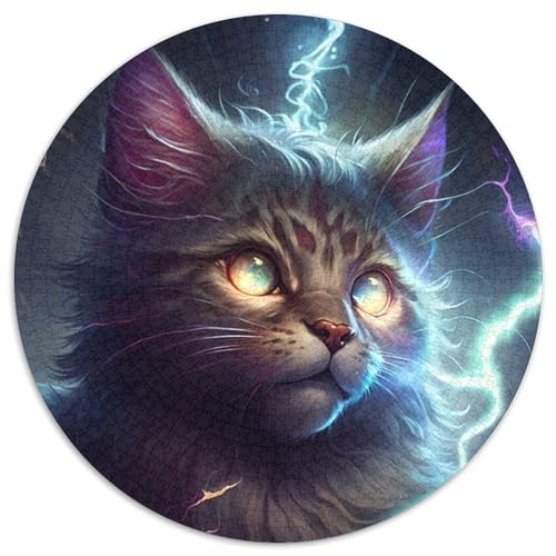 1000-teiliges Puzzle für Erwachsene, Fantasy-Katze, runde Puzzles für 1000-teiliges Denkspiel, interaktives Familienspiel, geeignet für Kinder ab 14 Jahren, 67,5 x 67,5 cm 1000-teiliges Puzzle für Erwachsene, Fantasy-Katze, runde Puzzles für 1000-teiliges Denkspiel, interaktives Familienspiel, geeignet für Kinder ab 14 Jahren, 67,5 x 67,5 cm von LiJianXXL