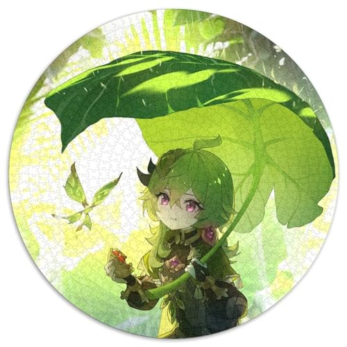 1000-teiliges Puzzle für Erwachsene, Genshin Impact Collei, rundes 1000-teiliges Puzzle, Heimdekoration, 67,5 x 67,5 cm 1000-teiliges Puzzle für Erwachsene, Genshin Impact Collei, rundes 1000-teiliges Puzzle, Heimdekoration, 67,5 x 67,5 cm von LiJianXXL