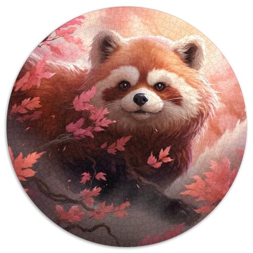 1000-teiliges Puzzle für Erwachsene, Sakura Red Panda, runde Puzzles für 1000-teiliges Denkspiel, interaktives Familienspiel, geeignet für Kinder ab 14 Jahren, 67,5 x 67,5 cm 1000-teiliges Puzzle für Erwachsene, Sakura Red Panda, runde Puzzles für 1000-teiliges Denkspiel, interaktives Familienspiel, geeignet für Kinder ab 14 Jahren, 67,5 x 67,5 cm von LiJianXXL