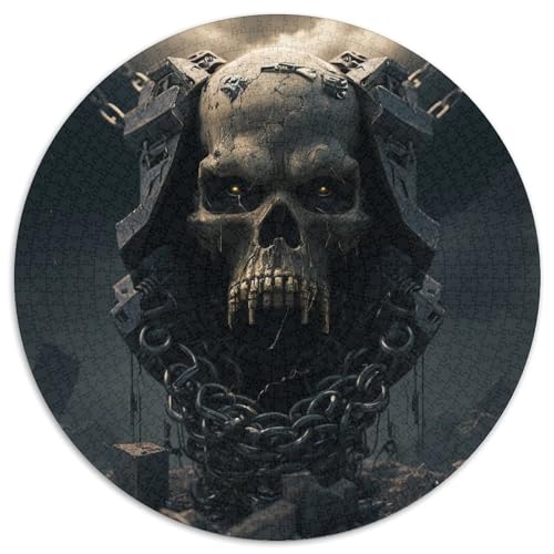 1000-teiliges Puzzle für Erwachsene, schöner Totenkopf, 1000-teiliges rundes Puzzle für Erwachsene für Teenager und Familien, perfekte DIY-Dekoration und knifflige Herausforderung, 67,5 x 67,5 cm 1000-teiliges Puzzle für Erwachsene, schöner Totenkopf, 1000-teiliges rundes Puzzle für Erwachsene für Teenager und Familien, perfekte DIY-Dekoration und knifflige Herausforderung, 67,5 x 67,5 cm von LiJianXXL