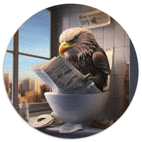Adler liest Zeitung Puzzle für Erwachsene, 1000 Teile, 1000 Teile, rundes Puzzle, Denksportspiel, interaktives Familienspiel, geeignet für Kinder ab 14 Jahren, 67,5 x 67,5 cm Adler liest Zeitung Puzzle für Erwachsene, 1000 Teile, 1000 Teile, rundes Puzzle, Denksportspiel, interaktives Familienspiel, geeignet für Kinder ab 14 Jahren, 67,5 x 67,5 cm von LiJianXXL