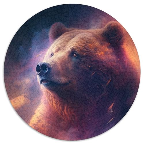 Braunbär-Puzzle, 1000 Teile, Puzzle für Erwachsene, Weihnachten, Halloween, Ostern, Neujahr, 67,5 x 67,5 cm von LiJianXXL