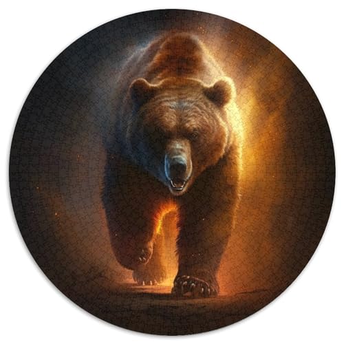 Braunbär-Puzzle, 1000 Teile, Puzzle für Erwachsene, Weihnachten, Halloween, Ostern, Neujahr, 67,5 x 67,5 cm von LiJianXXL