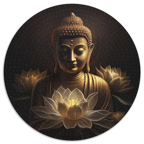 Buddha-Puzzle für Erwachsene, 1000 Teile, rundes Puzzle, Denkspiel, interaktives Familienspiel, geeignet für Kinder ab 14 Jahren, 67,5 x 67,5 cm Buddha-Puzzle für Erwachsene, 1000 Teile, rundes Puzzle, Denkspiel, interaktives Familienspiel, geeignet für Kinder ab 14 Jahren, 67,5 x 67,5 cm von LiJianXXL