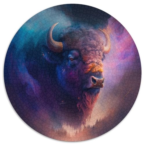 Buffalo 1000-teiliges Puzzle, rund, 1000 Teile, Puzzle für Erwachsene, perfekt für Heimdekoration, Geburtstage, Feiertage und Geschenke, 67,5 x 67,5 cm Buffalo 1000-teiliges Puzzle, rund, 1000 Teile, Puzzle für Erwachsene, perfekt für Heimdekoration, Geburtstage, Feiertage und Geschenke, 67,5 x 67,5 cm von LiJianXXL
