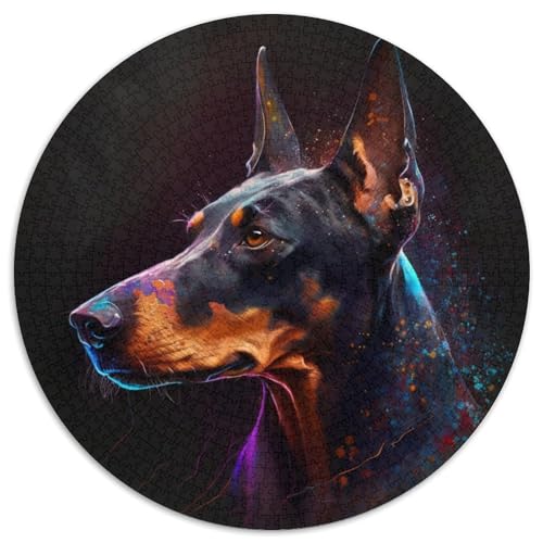Fantasy-Dobermann-Pinscher-Puzzle für Erwachsene, 1000-teiliges Puzzle für Erwachsene, anspruchsvolles Denkspiel, Familienaktivität, Heimdekoration, 67,5 x 67,5 cm Fantasy-Dobermann-Pinscher-Puzzle für Erwachsene, 1000-teiliges Puzzle für Erwachsene, anspruchsvolles Denkspiel, Familienaktivität, Heimdekoration, 67,5 x 67,5 cm von LiJianXXL