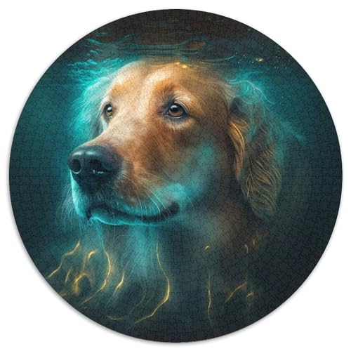 Fantasy Dog Puzzle 1000 Teile für Erwachsene, 1000-teiliges rundes Puzzle, Puzzle mit hohem Schwierigkeitsgrad für Jugendliche, 67,5 x 67,5 cm von LiJianXXL