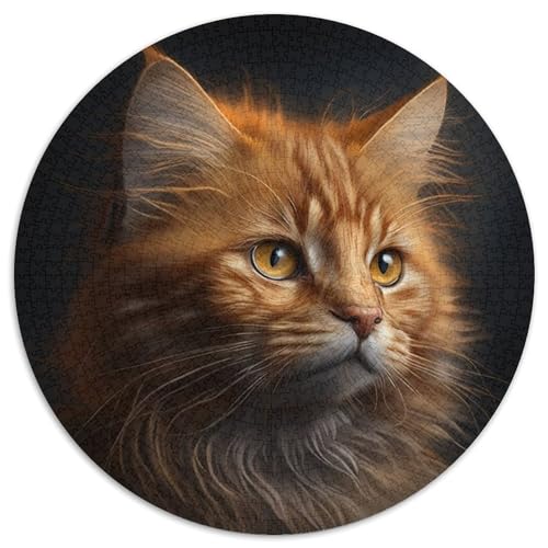 Fantasy-Katzen-Puzzle für Erwachsene, 1000 Teile, rundes Puzzle, Denkspiel, interaktives Familienspiel, geeignet für Kinder ab 14 Jahren, 67,5 x 67,5 cm Fantasy-Katzen-Puzzle für Erwachsene, 1000 Teile, rundes Puzzle, Denkspiel, interaktives Familienspiel, geeignet für Kinder ab 14 Jahren, 67,5 x 67,5 cm von LiJianXXL