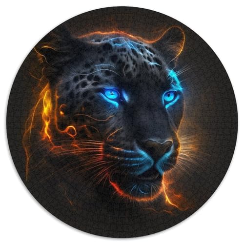 Fantasy Leopard 1000-teiliges Puzzle-Geschenk, rundes Puzzle 1000 Teile, Spaß bei Aktivitäten zu Hause, Geburtstagsgeschenk, Reisegeschenke, 67,5 x 67,5 cm Fantasy Leopard 1000-teiliges Puzzle-Geschenk, rundes Puzzle 1000 Teile, Spaß bei Aktivitäten zu Hause, Geburtstagsgeschenk, Reisegeschenke, 67,5 x 67,5 cm von LiJianXXL
